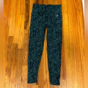 Gymshark blue butterfly seamless leggings Medium